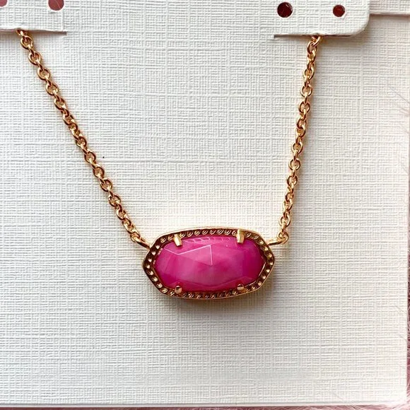Kendra Scott Rose Gold Elisa Blush Pearl Necklace - Picture 2 of 3
